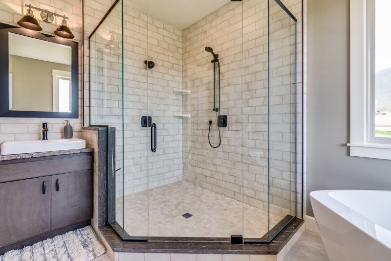 Small Shower with Glass Partition