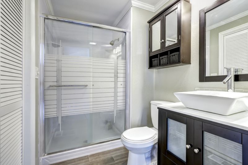 Corner Shower with Sliding Door